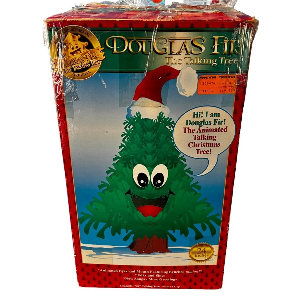Vintage Gemmy Douglas Fir Talking Tree Animated 24” Works 1997 - Picture 2 of 6